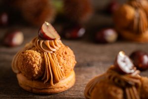 ANAクラウンプラザホテル松山ティーラウンジの栗を使用したケーキ