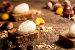 ANAクラウンプラザホテル松山の栗とほうじ茶のケーキ